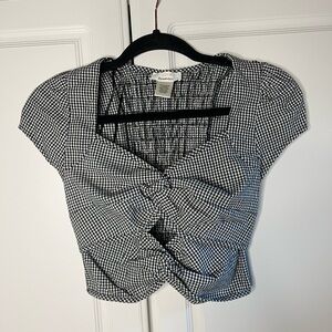 Gingham Cottagecore Country Crop Top